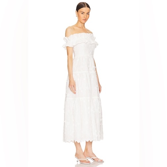 Astr White Off-Shoulder Midi Dress - Picture 3 of 10